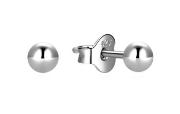 MOISS Minimalistické stříbrné náušnice pecky E000142 0,5 cm