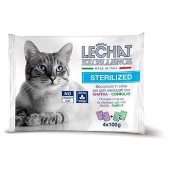 Monge Lechat Ecxellence Sterilized kachna s králíkem multi pack 4x100g (8009470008037)