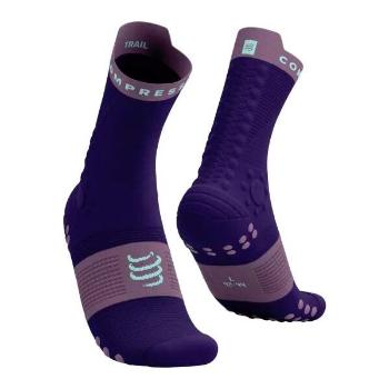 Compressport PRO RACING SOCKS v4.0 TRAIL Běžecké ponožky, fialová, velikost