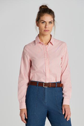 KOŠILE GANT REG POPLIN STRIPED SHIRT PEACHY PINK