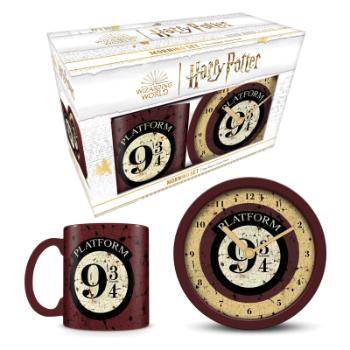 Dárkový set Harry Potter 9 a 3/4 (hodiny a budík)