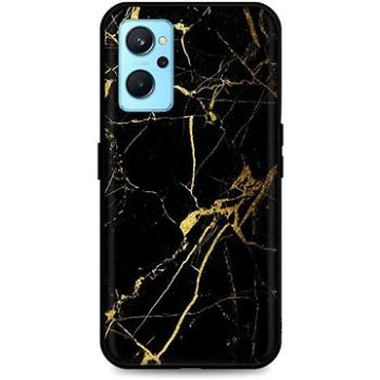 TopQ Kryt LUXURY Realme 9i pevný Marble černo-zlatý 71091 (Sun-71091)