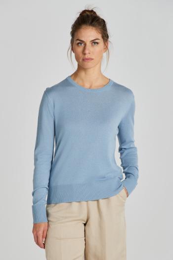 SVETR GANT FINE KNIT C-NECK DOVE BLUE