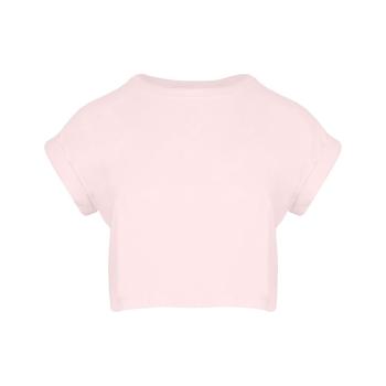 Mantis Dámské crop top tričko - Jemně růžová | L