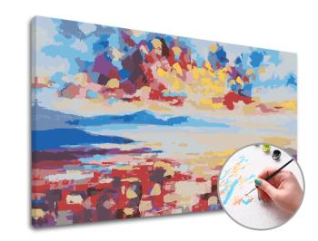 Maľovanie podľa čísel WEST SLNKA NAD HORAMI | medium difficulty