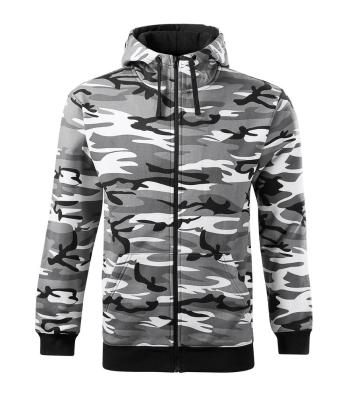 MALFINI Pánská mikina Camo Zipper - Maskáčová šedá | XXL