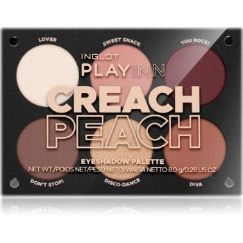 Inglot PlayInn Eyeshadow Palette paletka očních stínů odstín Creach Peach 7,4 g