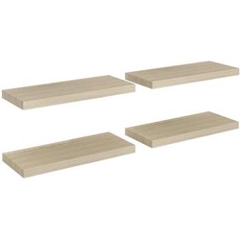 Shumee plovoucí nástěnné 4 ks dubové 60×23,5×3,8 cm MDF, 323876 (323876)