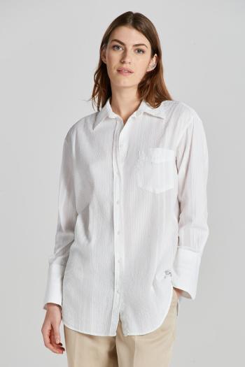 KOŠILE GANT REL SEERSUCKER STRIPE SHIRT WHITE