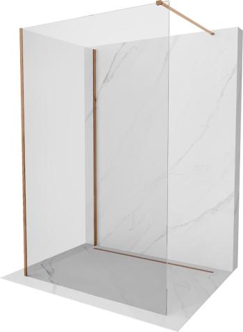 MEXEN/S Kioto Sprchová zástěna WALK-IN 120 x 90 cm, transparent, růžové zlato 800-120-212-60-00-090