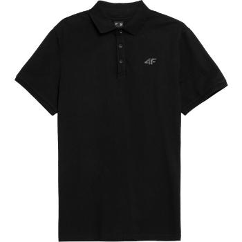 4F POLO SHIRT Pánské polo triko, černá, velikost