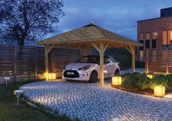 Dřevěný přístřešek / carport 431x431 cm Lanitplast