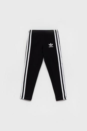 Dětské legíny adidas Originals H25256 černá barva, s aplikací