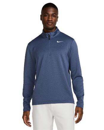 Nike Dri-Fit Victory Therma Flex 1/2 Zip Mens Top Diffused Blue/Obsidian/White M Sweatshirt