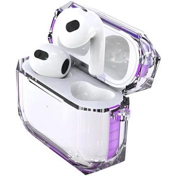 Hishell Two Colour Clear Case for Airpods 3 Purple (HAC-5 purple-Airpods 3)