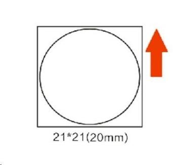 Niimbot štítky R A2A18348301, 21x21mm 300ks RoundB pro B21