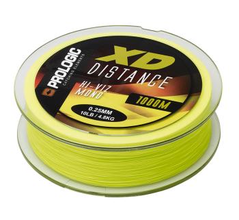 Prologic vlasec xd distance mono hi viz yellow 1000 m - průměr 0,35 mm / nosnost 8,1 kg