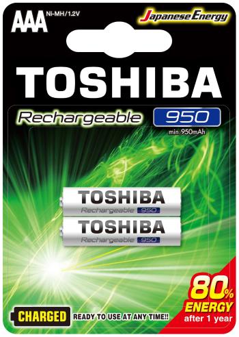 Ceruzaelem AAA (LR03) , 1.2 Volt , 2 darab , tartós , elem , tölthető , High Power , TOSHIBA