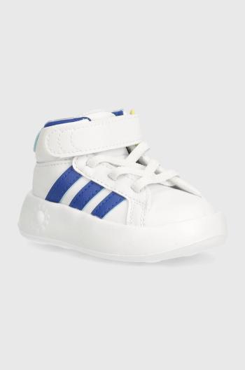 Dětské sneakers boty adidas GRAND COURT MID bílá barva, IE3865