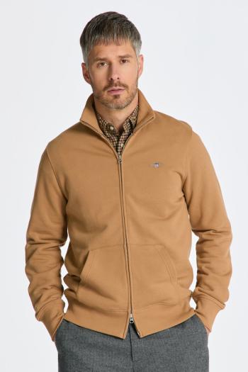 MIKINA GANT REG SHIELD FULL ZIP SWEAT WARM KHAKI