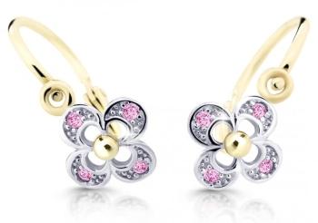 Cutie Jewellery Zlaté dětské náušnice C2200-10-X-1 růžová