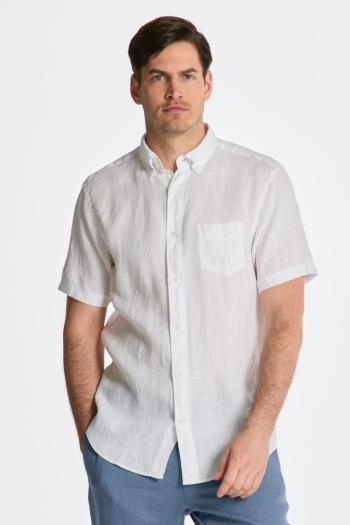 KOŠILE GANT REG LINEN SS SHIRT WHITE