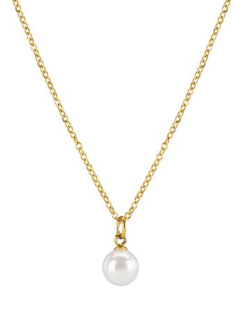 Troli Elegantní pozlacený náhrdelník s perličkou VJMS002NR