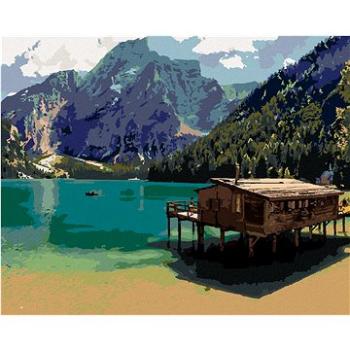 Zuty - Malování podle čísel - JEZERNÍ KRAJINA V LAGO DI BRAIES, 80x100 cm, vypnuté plátno na rám (HRAmmb10053nad)