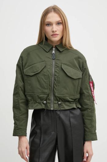 Bunda Alpha Industries dámská, zelená barva, zimní, oversize, 148011