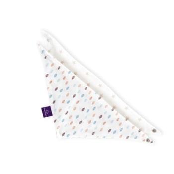 Träumeland Trojúhelníková šála 2-pack triangles colorful & stars beige