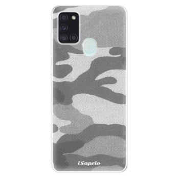 Odolné silikonové pouzdro iSaprio - Gray Camuflage 02 - Samsung Galaxy A21s