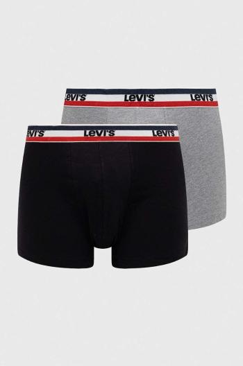 Boxerky Levi's 2-pack pánské, šedá barva, 37149.0816-003