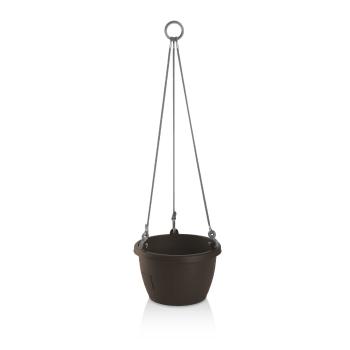 Gardenico Samozavlažovací závěsný květináč Marina hnědá, pr. 30 cm, pr. 30 cm
