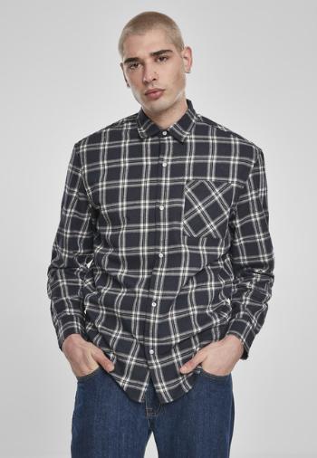 Urban Classics Oversized Check Shirt midnightnavy/white - M