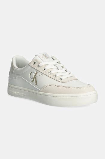 Sneakers boty Calvin Klein Jeans CLASSIC CUPSOLE LOW MG LTH bílá barva, YW0YW01585