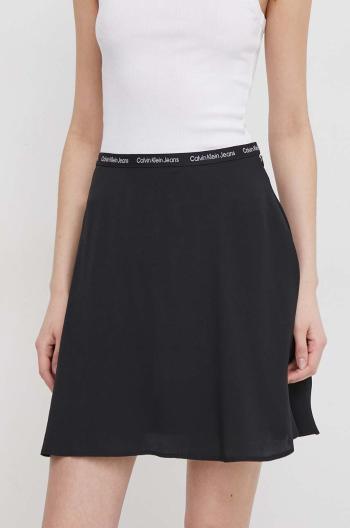 Sukně Calvin Klein Jeans černá barva, mini, áčková, J20J223143