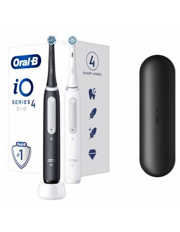 Oral B Elektrický zubní kartáček iO Series 4 Matt Black + Quite White Duo Pack 2 ks