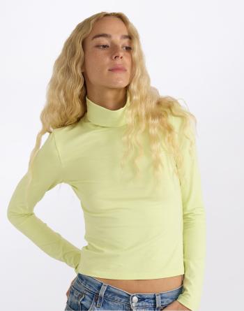 Tričko Organic Basics Everyday Turtleneck Elderflower Green