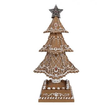 Dekorace vánoční perníkový stromek Gingerbread Tree - Ø 18*32 cm 6PR4978GG