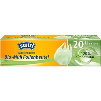 SWIRL BIO kompostovatelné pytle s uchy 20 l, 6 ks (4006508193394)