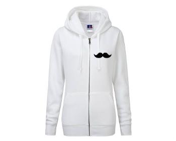 Dámská mikina na zip moustache