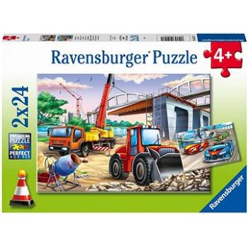 Ravensburger 051571 Stavby a vozidla 2x24 dílků  (4005556051571)