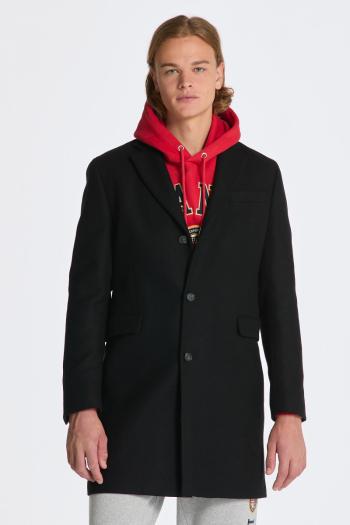 KABÁT GANT CLASSIC TAILORED FIT WOOL TOPCOAT EBONY BLACK