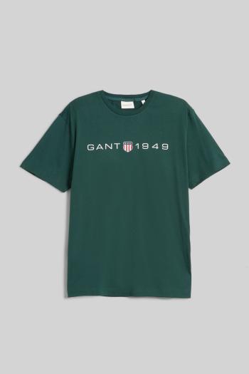 TRIČKO GANT PRINTED GRAPHIC SS T-SHIRT TARTAN GREEN