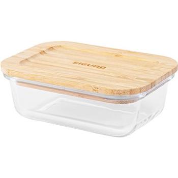 Siguro Dóza na potraviny Glass Seal Bamboo 0,37 l, 5,5 x 14,5 x 10,5 cm (SGR-FO-G203BB)