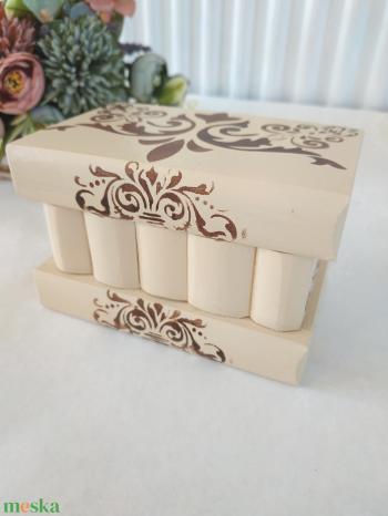 Puzzle doboz/ titkos doboz - Barna barokk