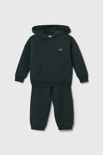 Dětská tepláková souprava adidas Originals HOODIE SET zelená barva, IY9527