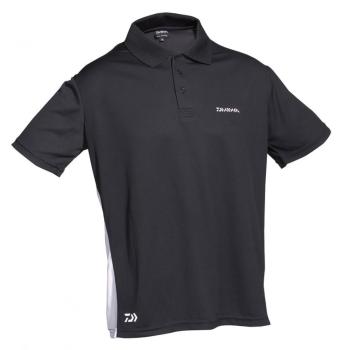 Daiwa polotriko d-vec poloshirt black - m