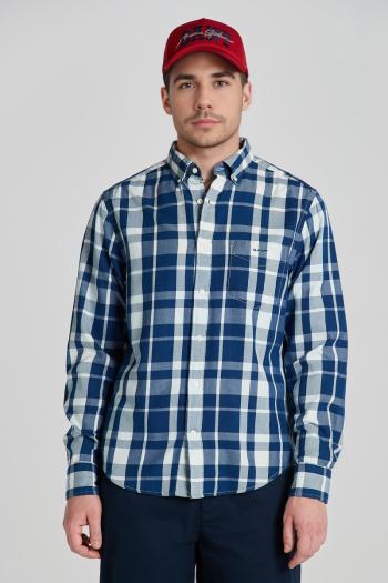 ING GANT REG UT INDIGO PLAID TWILL SHIRT INDIGO BLUE