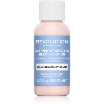 Revolution Skincare Blemish Calamine & Salicylic Acid lokální péče proti akné na noc 30 ml